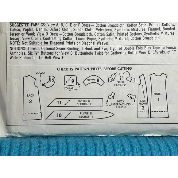 McCalls 7994 Sewing pattern girls dress A line 1960s Size 3 - Picture 6 of 8